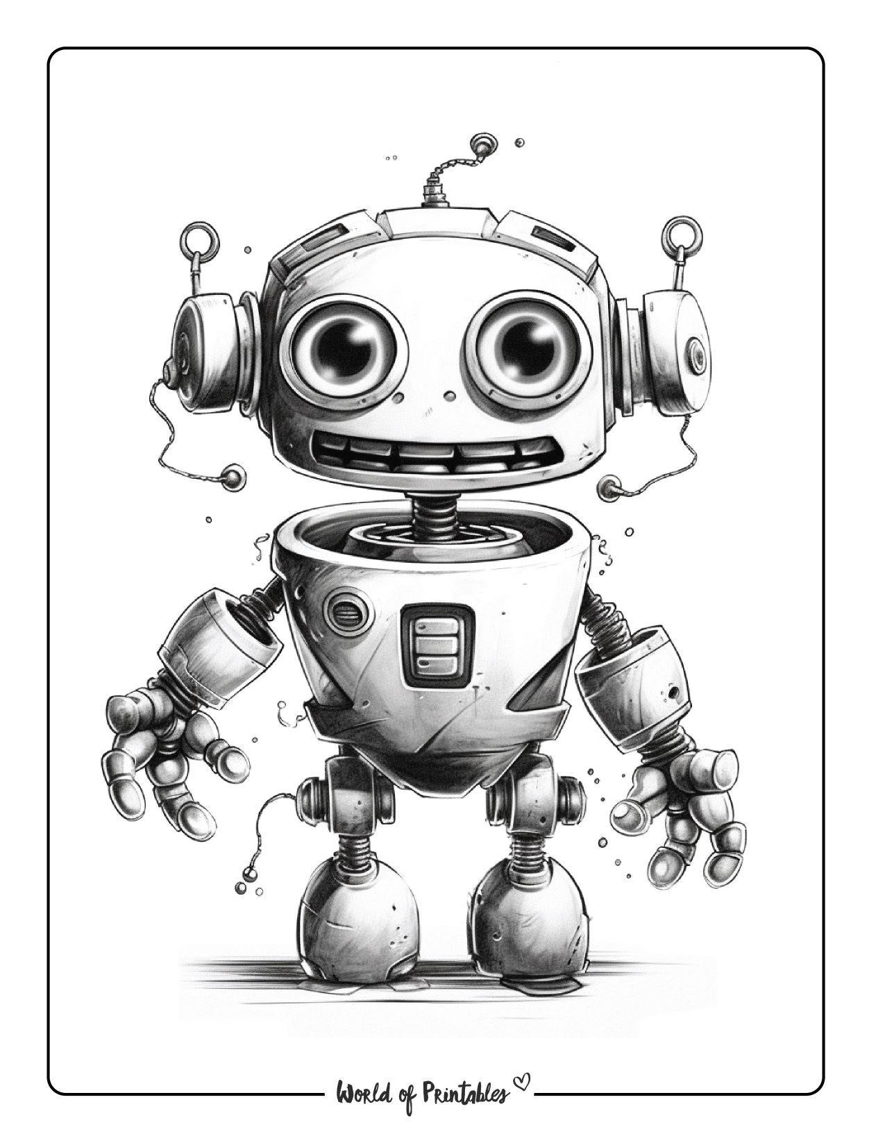Robot coloring pages