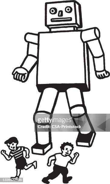 The monster robot stock photos high