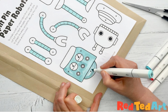 Dancing robot puppets with printable templates