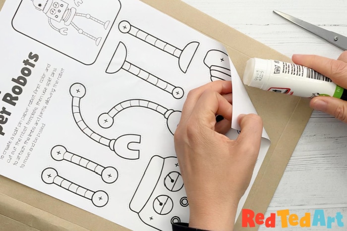 Dancing robot puppets with printable templates