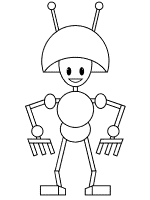Robots coloring pages and printable activities