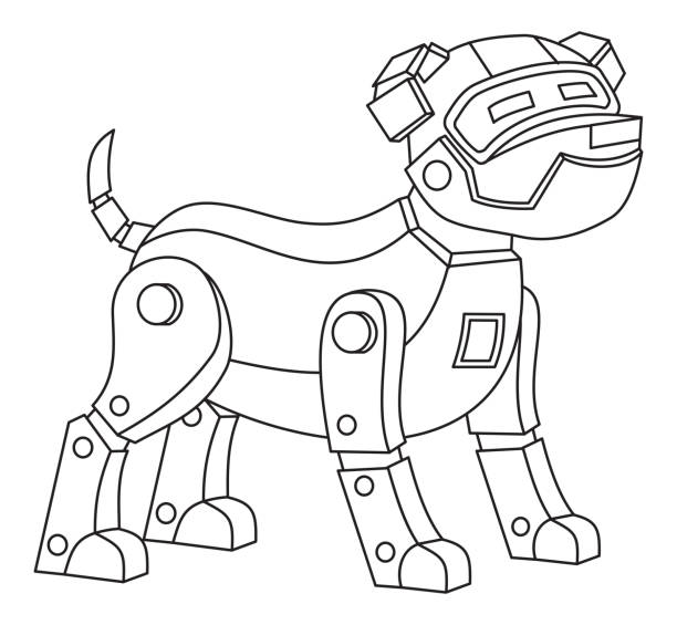 Robot dog stock illustration