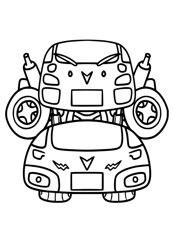 Car robot drawing for coloring page free printable nurieworld