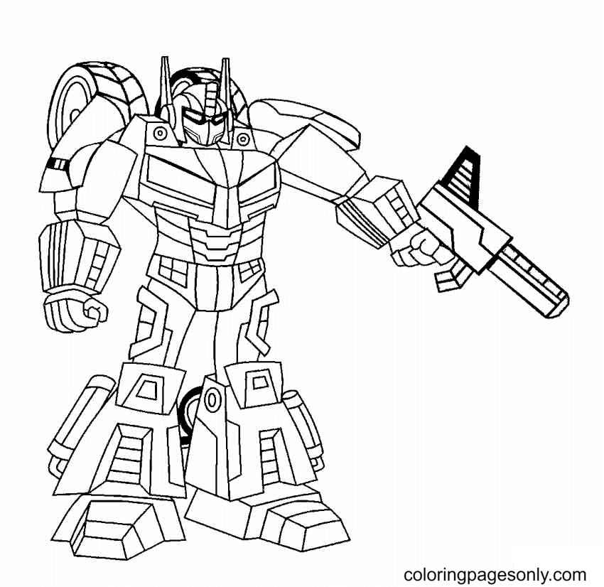Robot coloring pages printable for free download