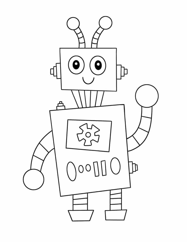 Free robot coloring pages for kids â the hollydog blog