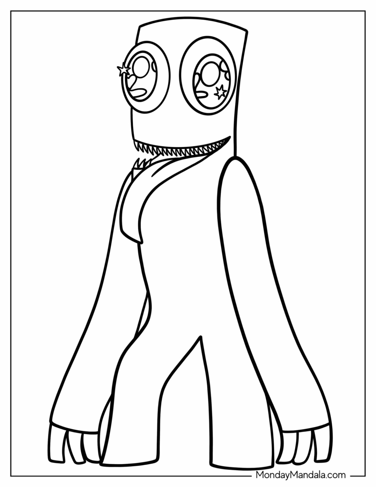 Rainbow friends coloring pages free pdf printables