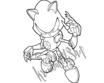 Sonic coloring pages instant download download now