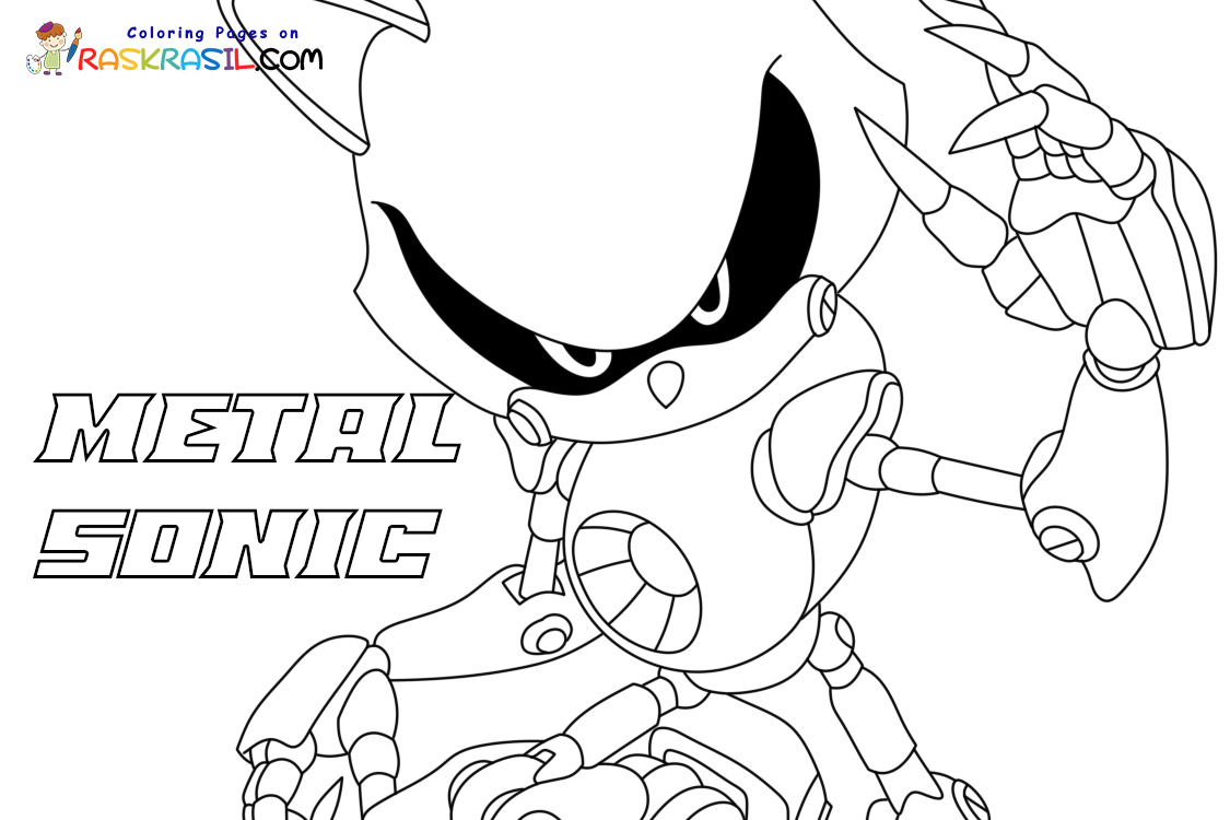 Metal sonic coloring pages