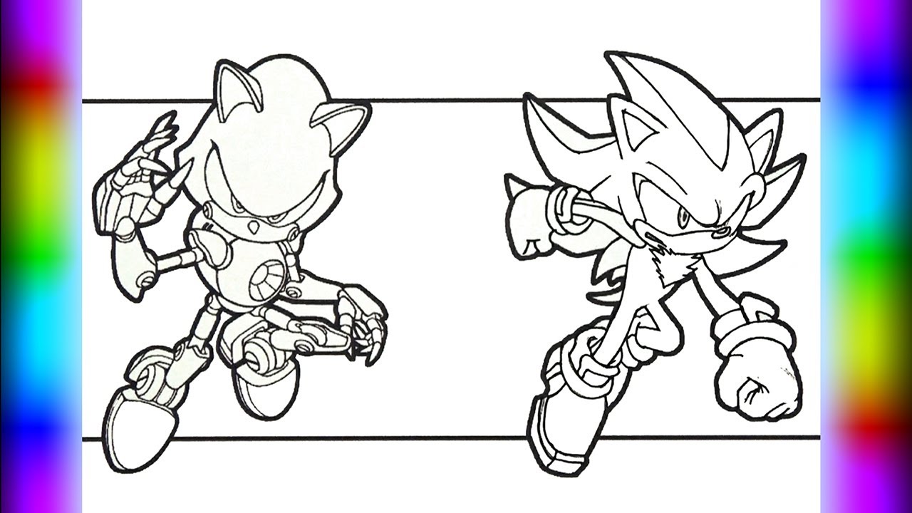 Sonic the hedgehog vs metal sonic coloring pages sonic cd vs sonic coloring colorgoart