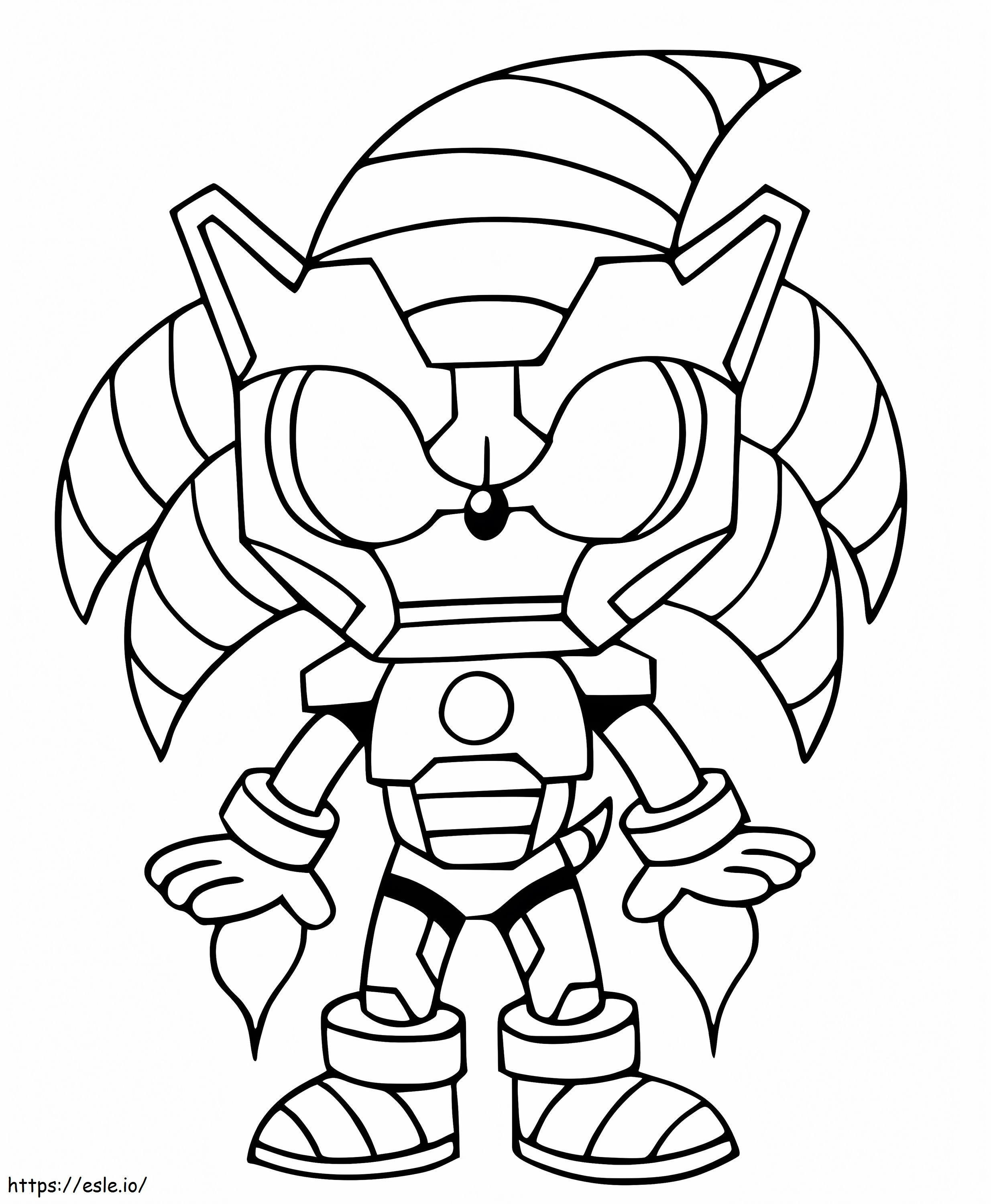 Iron man sonic coloring page