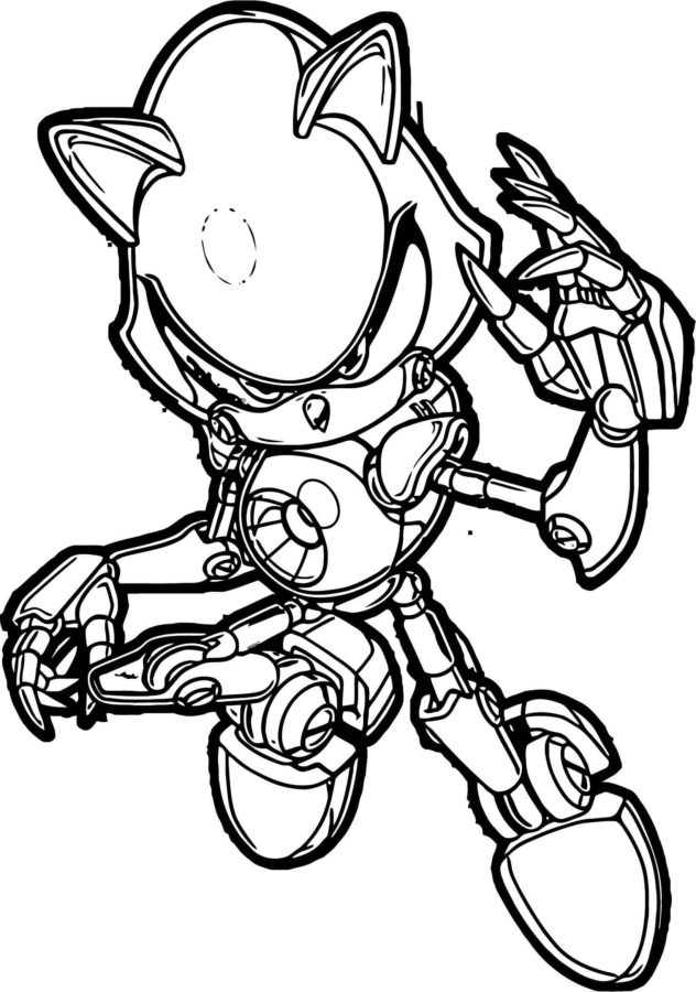 Metal sonic coloring pages