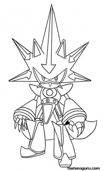 Printable sonic the hedgehog neo metal coloring pages