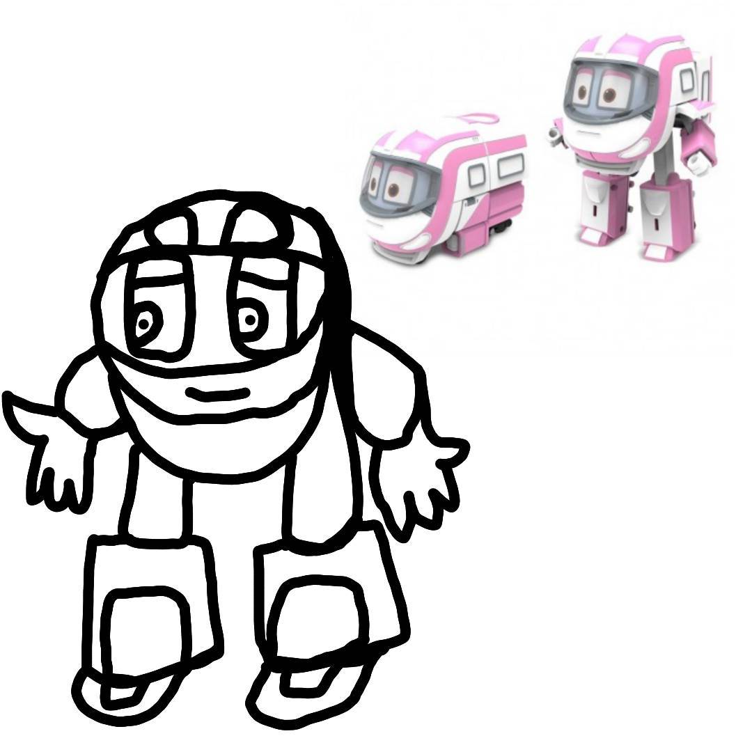 Female robot train robot form by micole on