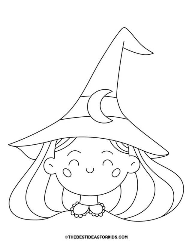 Witch coloring pages free printables