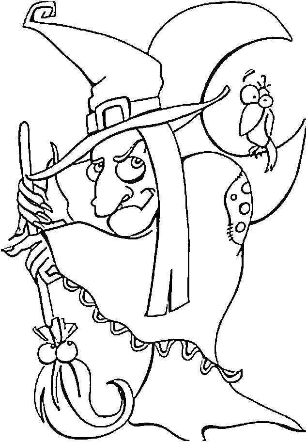 Witch coloring pages pdf for kids