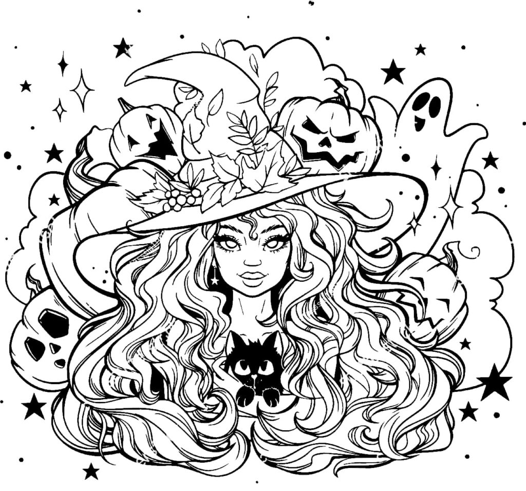 Witch coloring pages printable coloring pages