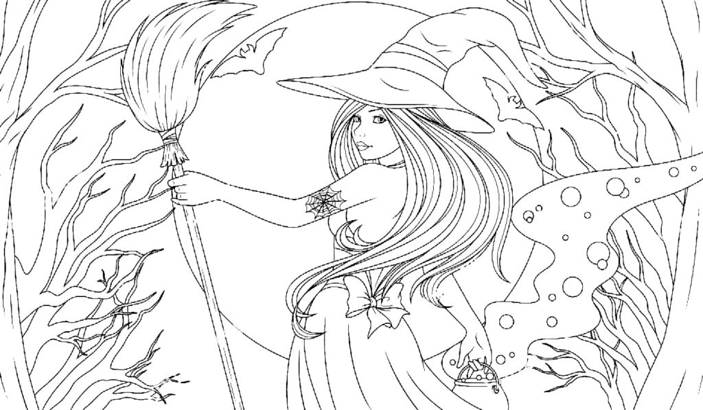 Witch coloring pages printable coloring pages