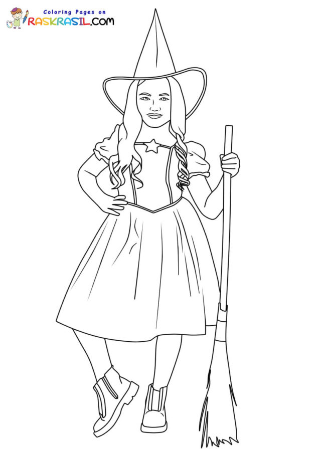 Witch coloring pages