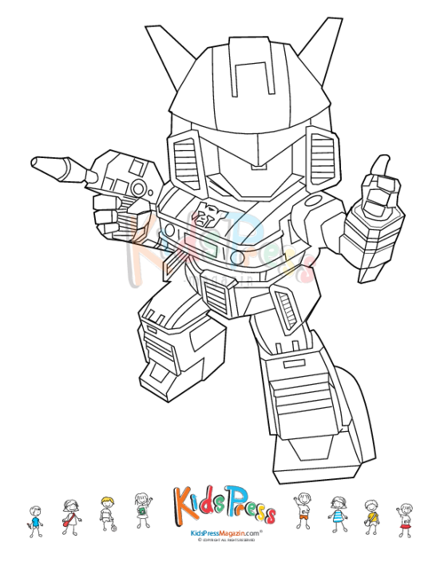 Robot coloring pages