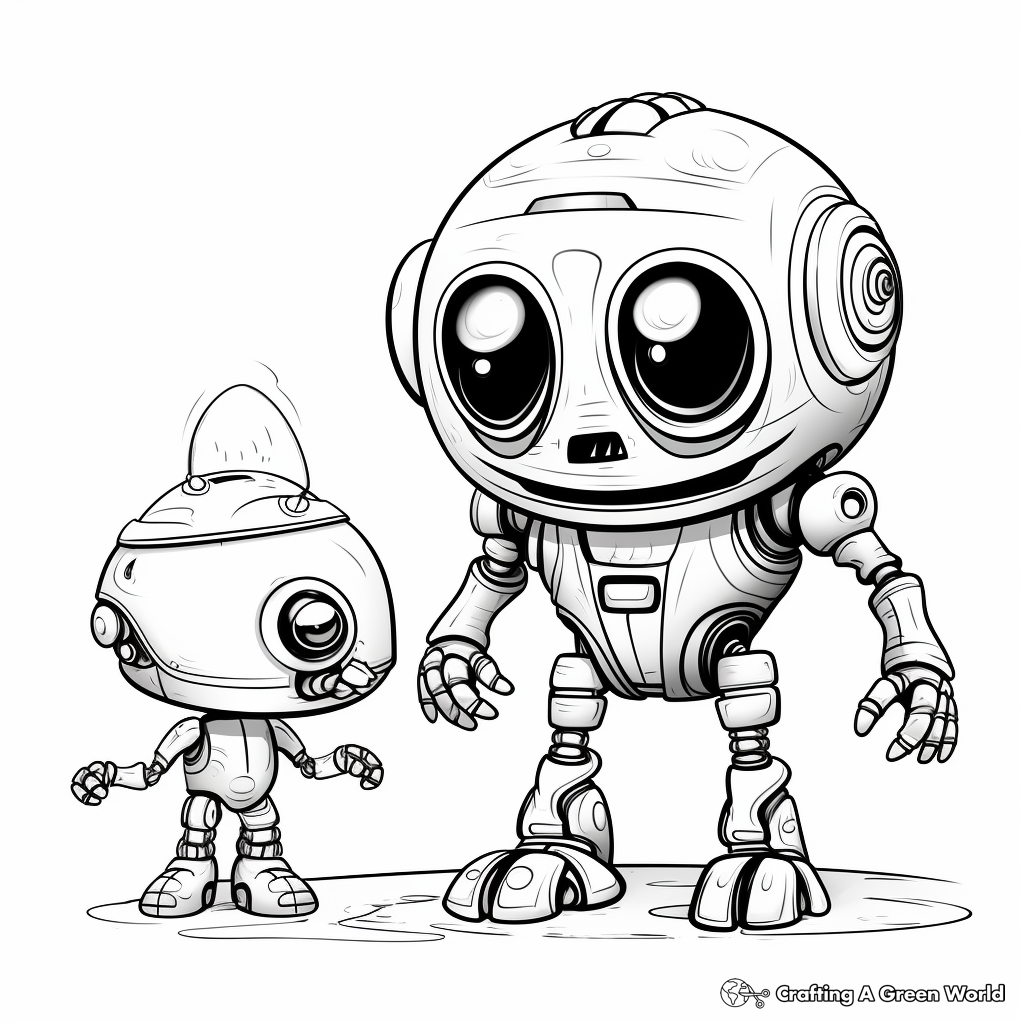 Robot coloring pages