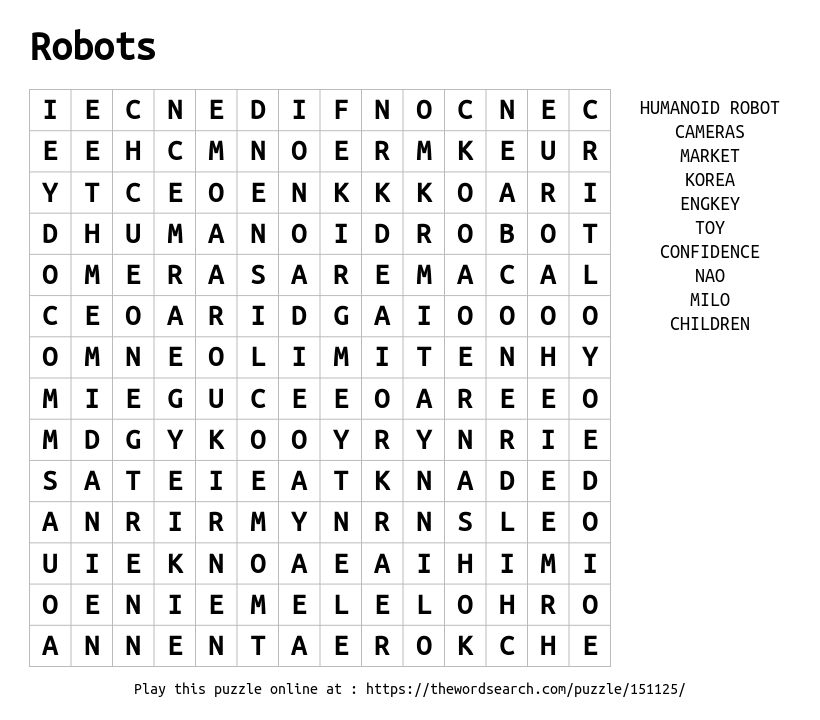 Download word search on robots