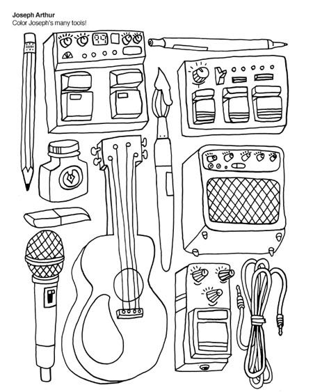 Super cute indie rock coloring book