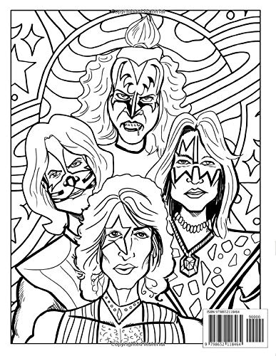 Buy kiss colorg book kiss band members colorg pages for adults fan relaxation gift paperback â june onle at dia