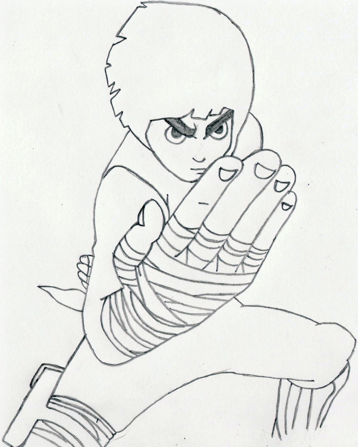 Naruto rock lee by damasktear on