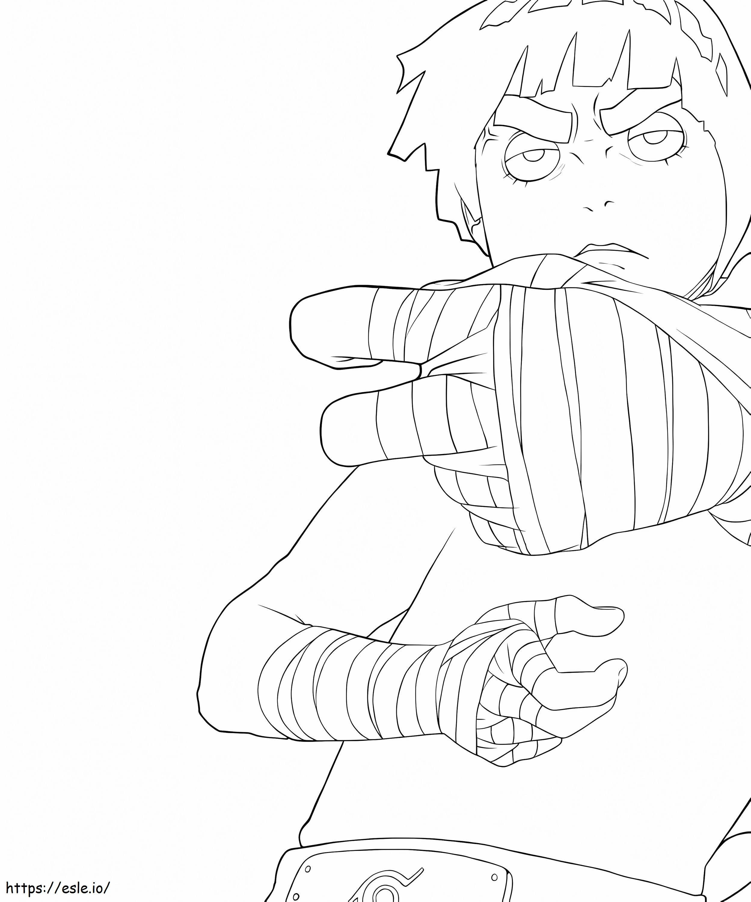 Drunk rock lee coloring page