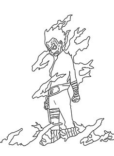 Rock lee coloring pages ideas rock lee ninja battle coloring pages