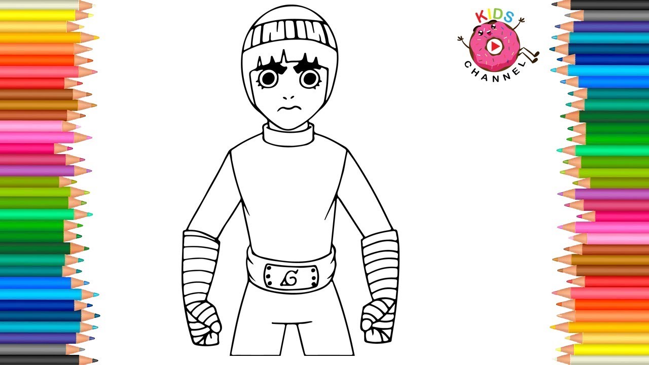 How to draw rock lee naruto coloring page coloring book