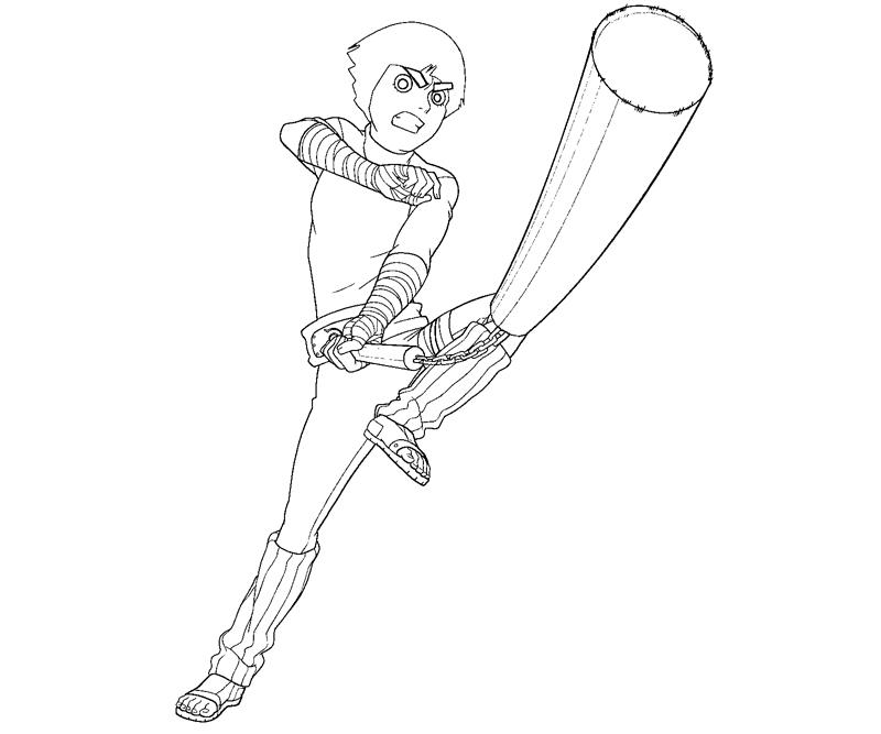 Rock lee coloring crafty teenager