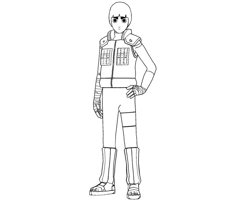 Rock lee coloring crafty teenager