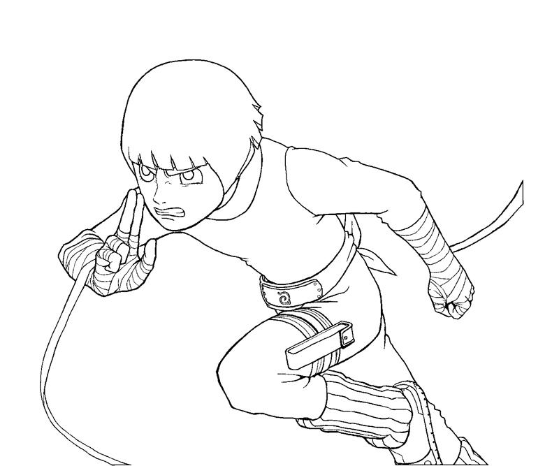 Rock lee coloring crafty teenager