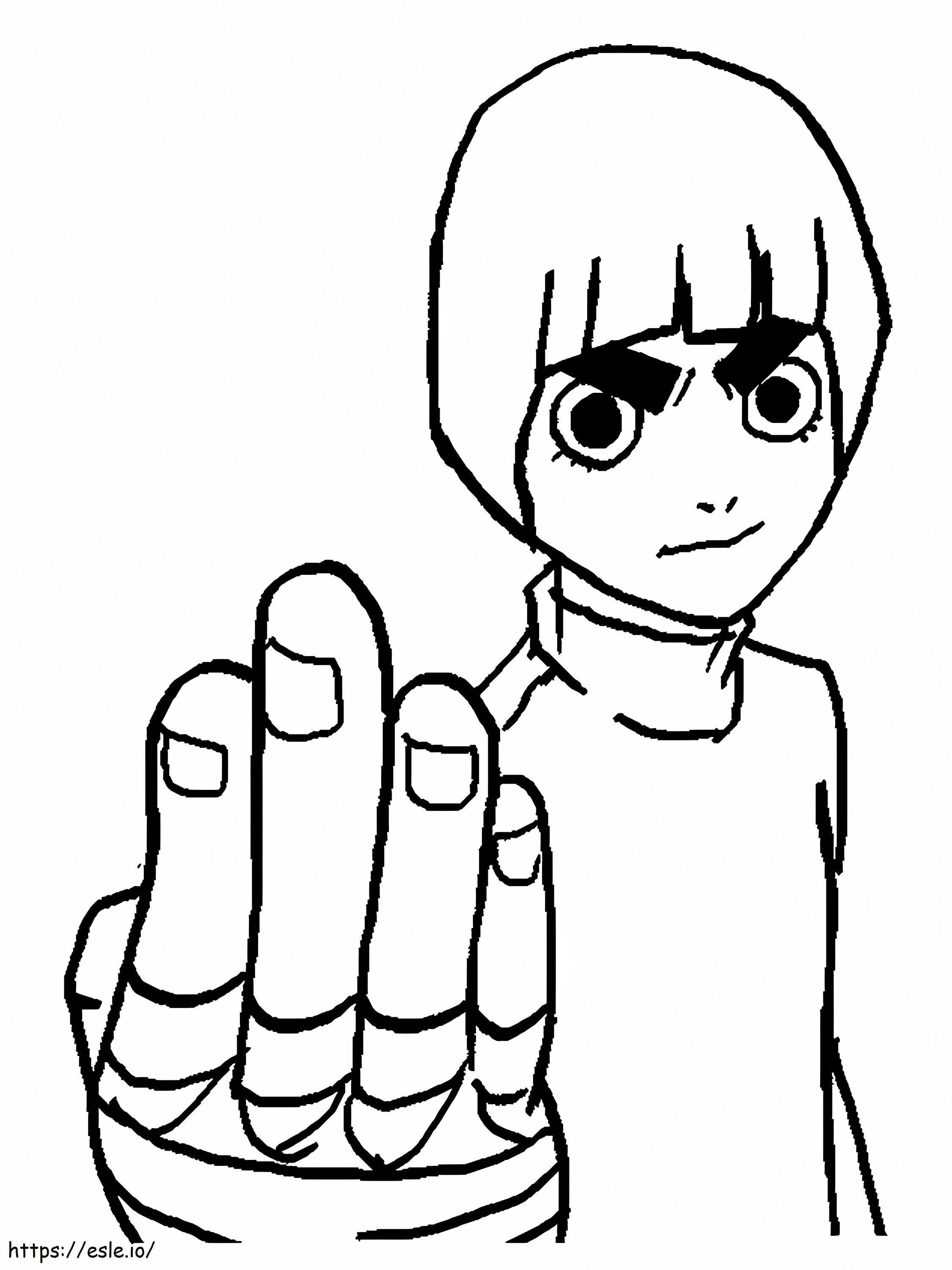 Rock lee x coloring page