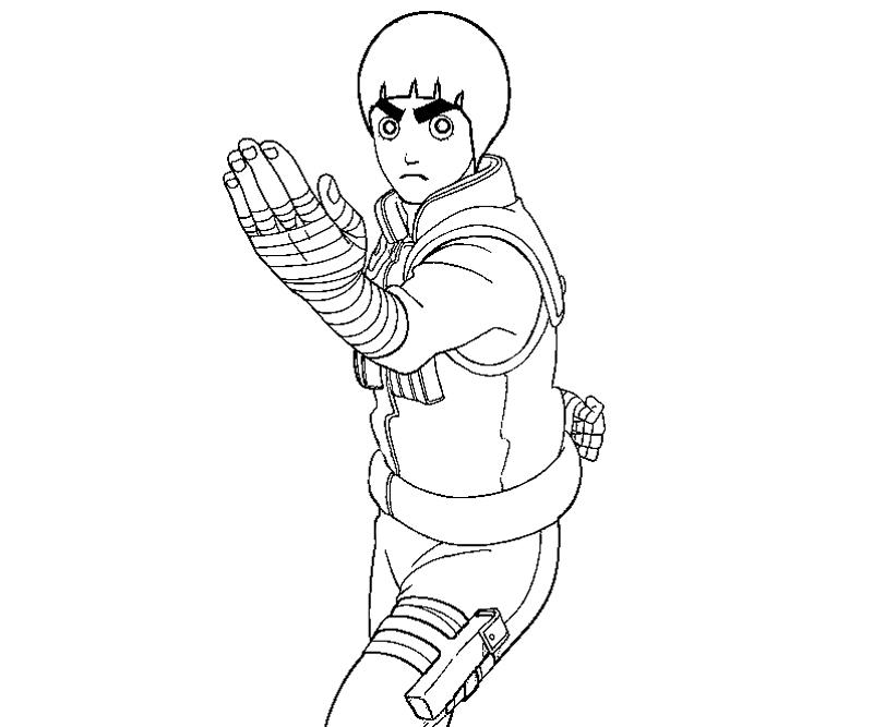 Rock lee coloring crafty teenager