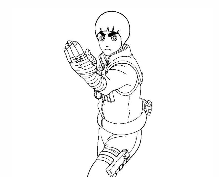 Rock lee coloring pages