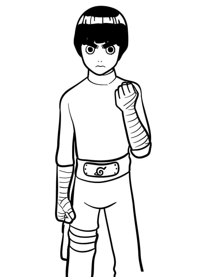 Rock lee coloring pages