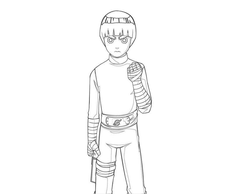 Rock lee coloring pages