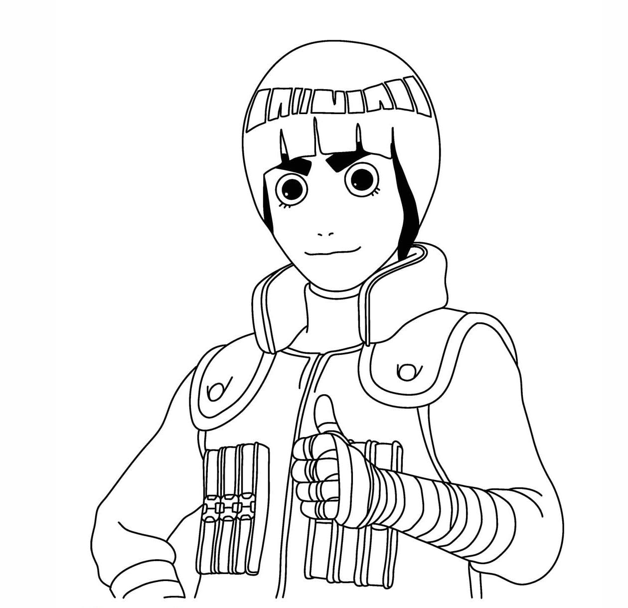 Rock lee coloring pages