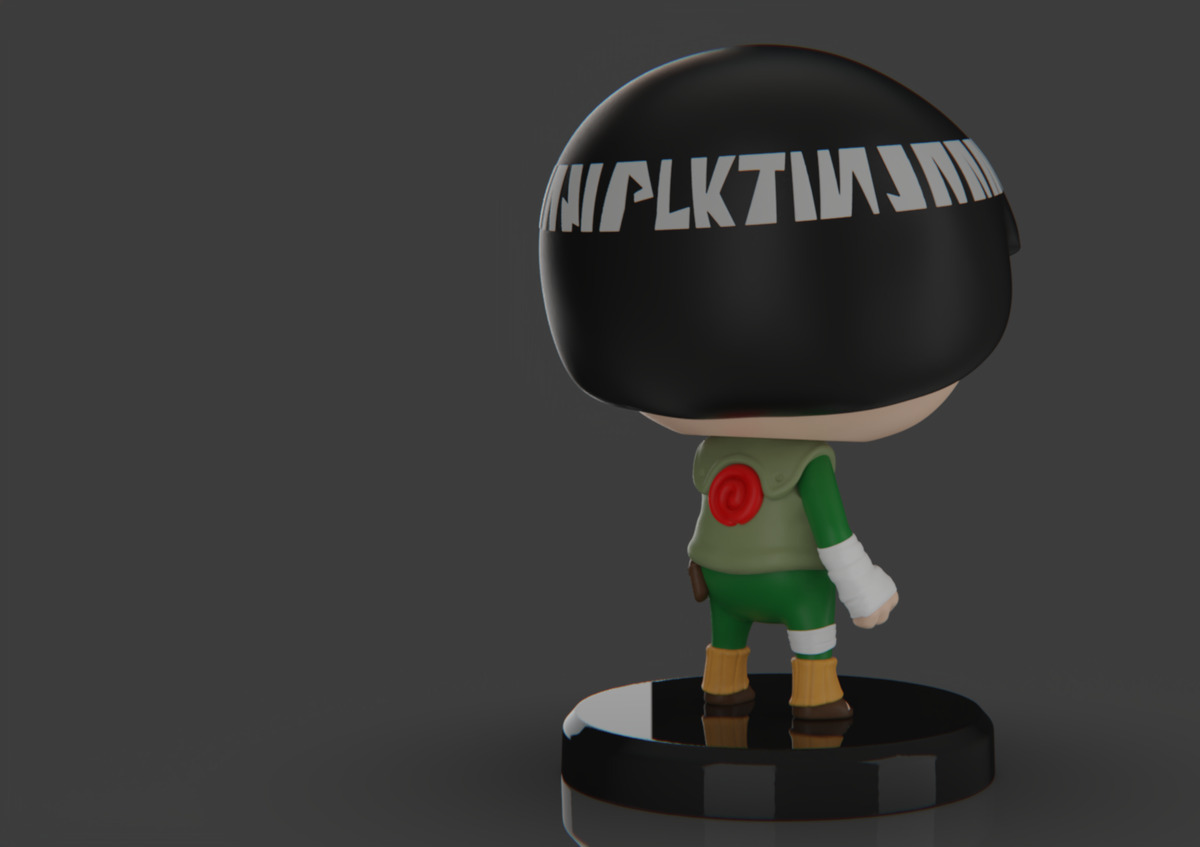 Action figures d naruto shippuden rock lee in resina da colorare