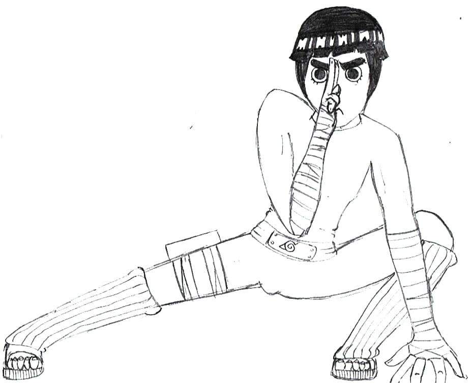 Rock lee coloring pages