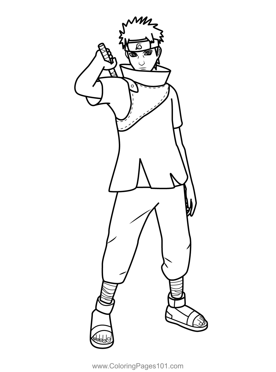 Shisui uchiha naruto coloring page for kids