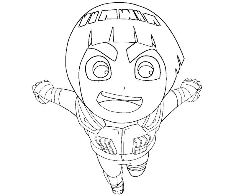 Rock lee coloring crafty teenager