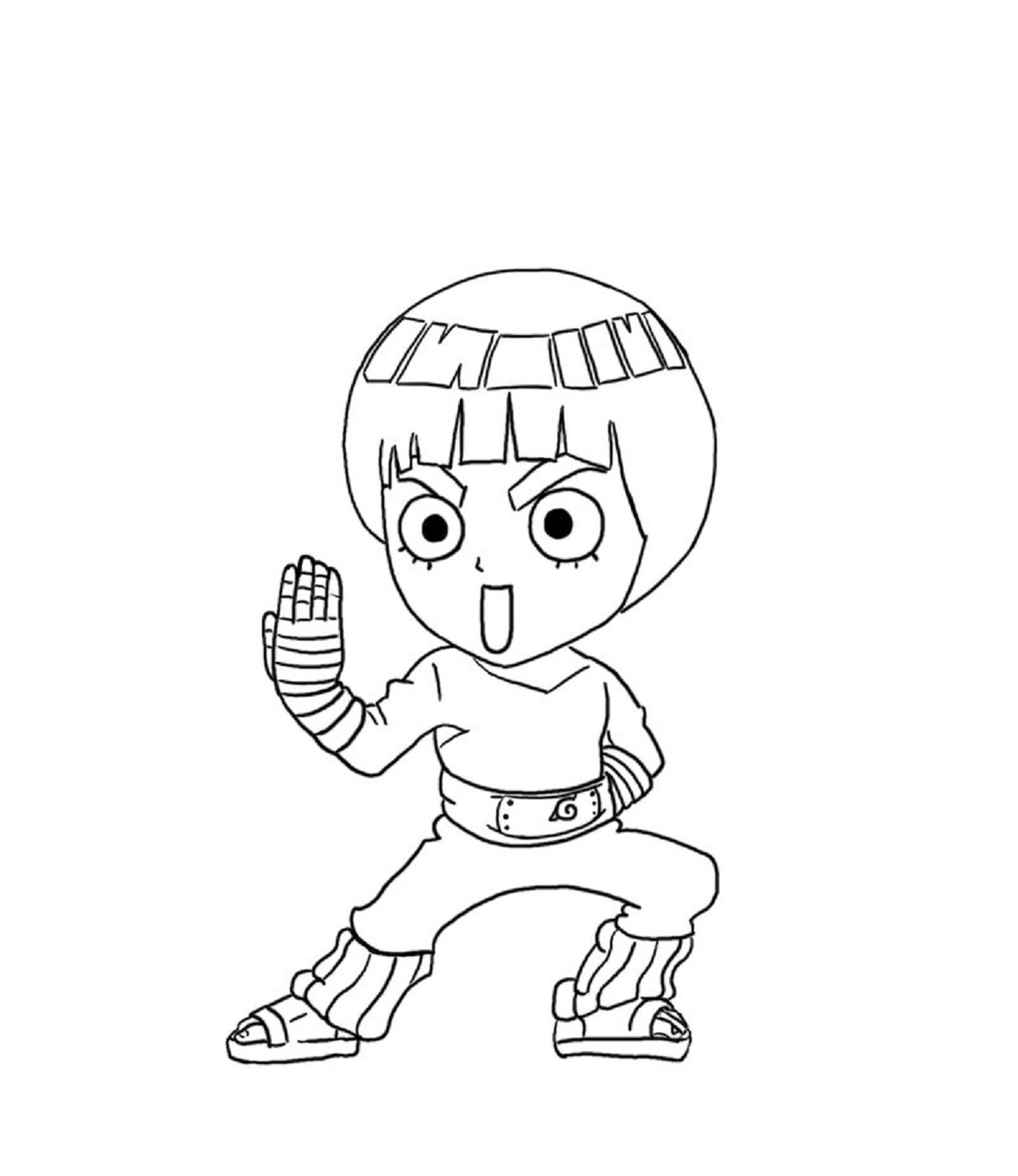 Rock lee coloring pages