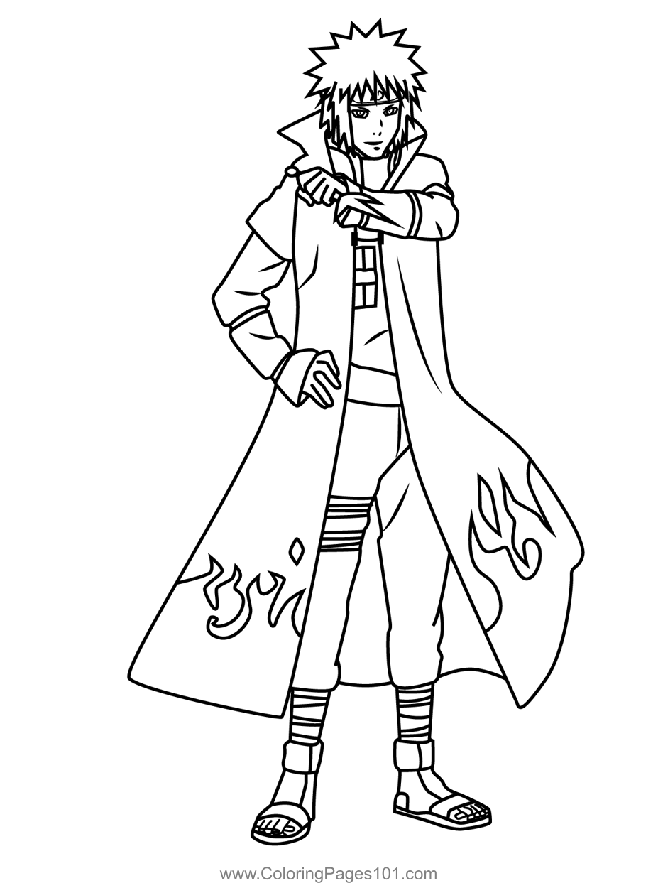 Minato namikaze naruto coloring page for kids