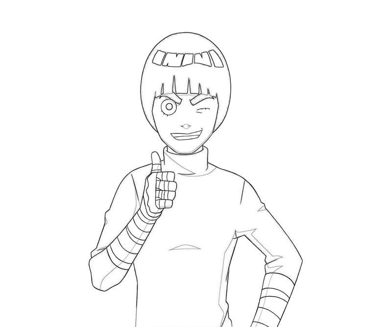 Rock lee coloring pages