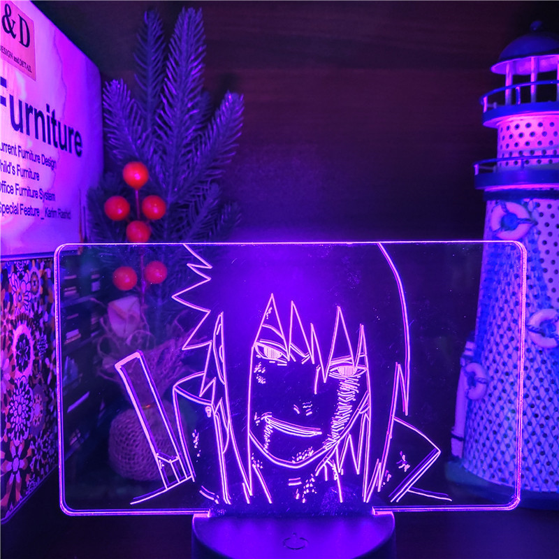 Rock lee action figures naruto rock lee figure led night light sasuke