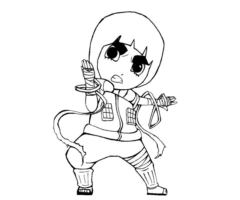 Rock lee coloring crafty teenager