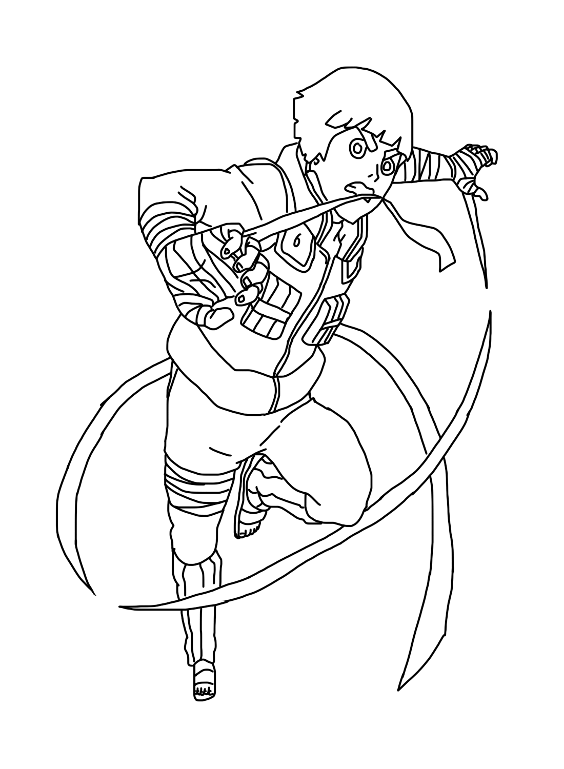 Rock lee coloring page naruto
